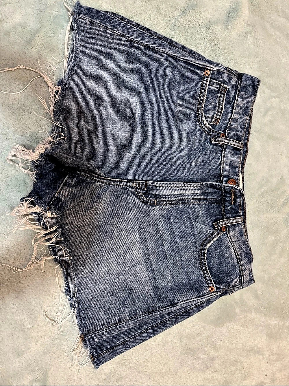 HIDDEN Distressed Denim Jean Shorts in Blue Size Small